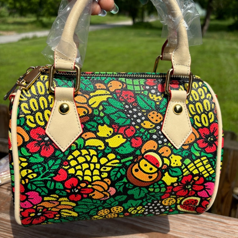 Secret Garden Mini Duffie Bag – Elegant Floral Inspired Compact Handbag