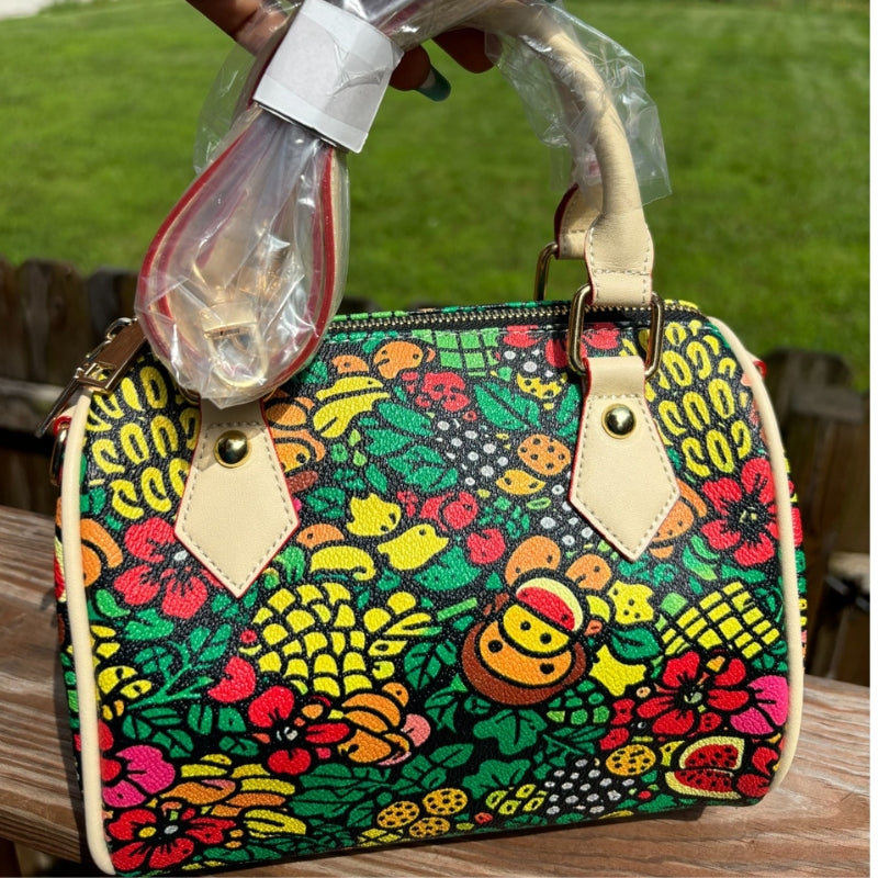 Secret Garden Mini Duffie Bag – Elegant Floral Inspired Compact Handbag