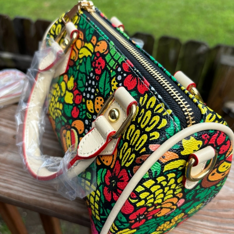 Secret Garden Mini Duffie Bag – Elegant Floral Inspired Compact Handbag