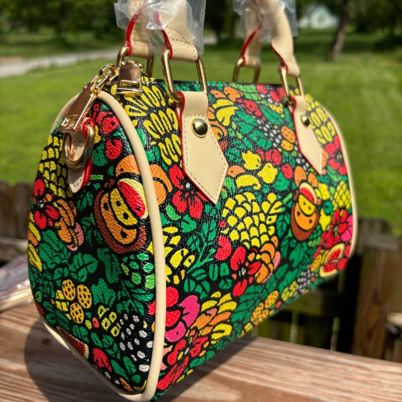 Secret Garden Mini Duffie Bag – Elegant Floral Inspired Compact Handbag
