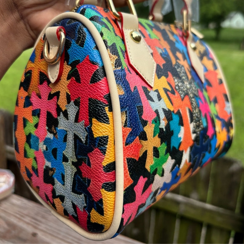 Kaleidoscope Mini Duffie Bag – Trendy Compact Everyday